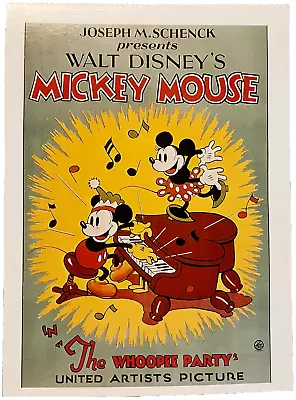 Postcard Mickey Mouse Movie:  The Whoopee Party  From Walt Disney Excel Cond • $3