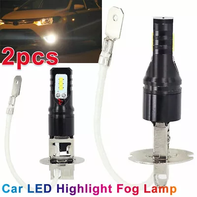 Halogen Car Lamp Bulb Replace H3 LED Fog Light 6500K 80W 11000LM/SET White • $22.99