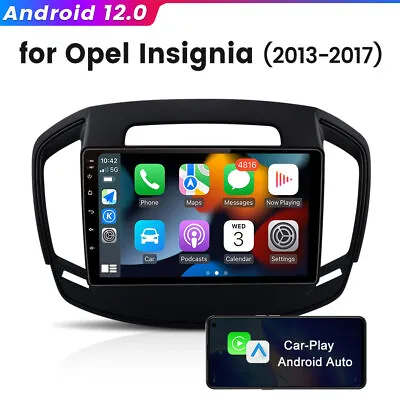 For Vauxhall Insignia 2013-2017 Carplay Android 12 Car Stereo Radio GPS SAT DAB+ • £121.49