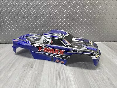 Fits Traxxas T-Maxx 3.3 49077-3 - BODY Shell (BLUE & GREY In Great Condition  • $29.99