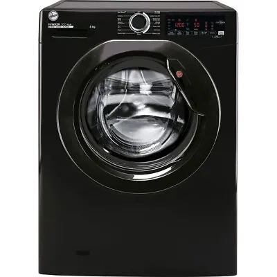 Hoover 8kg Washing Machine 1600 Spin Black - H3W 68TMBBE/1-80 • £229