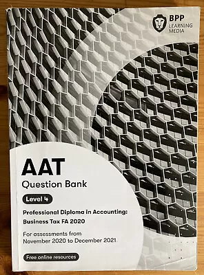 AAT BPP Business Tax Question Bank Book Study Text Book Level 4 Accounting • £9.99