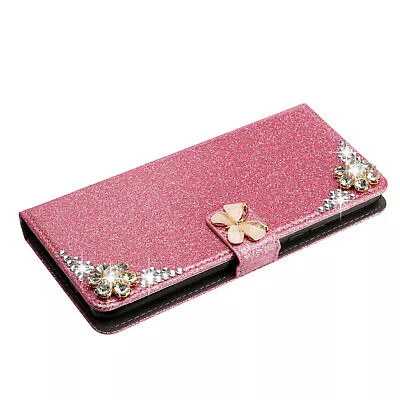 For Samsung G960 Note 20 M10 J330 Bling Leather Glitter Wallet Holder Cover Case • $15.72