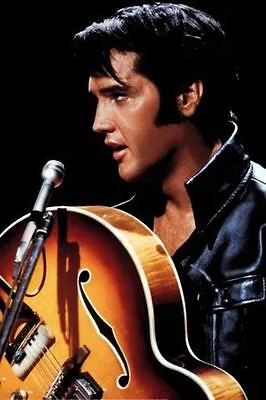 ELVIS PRESLEY - COLOR PORTRAIT POSTER - 24x36 SHRINK WRAPPED - YOUNG GUITAR 3726 • $11.95