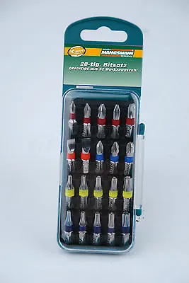 Mannesmann High Quality Bit Set 20 Pcs <> S2 Tool Steel Colour Coded GS TUV  • £6.79