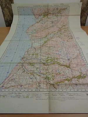 WW2 WAR OFFICE Map Entitled  BARMOUTH & ABERYSTWYTH  (RAF Navigator's Map) • £12.50