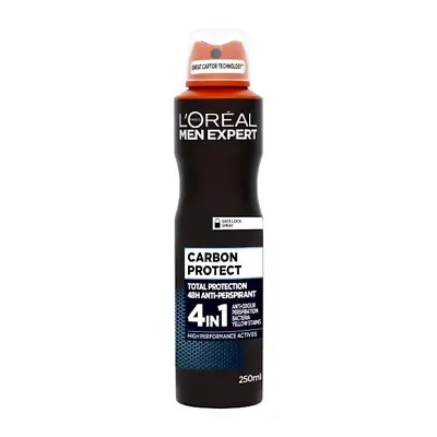 3x L'Oreal Men Expert Carbon Protect Deodorant 250ML - BRAND NEW + FREE P&P • £14.75