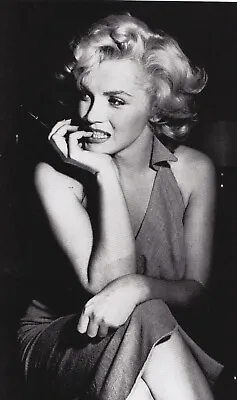 Marilyn Monroe Sitting For A Black And White Photo Art Poster 24 X 36 Inch • $15