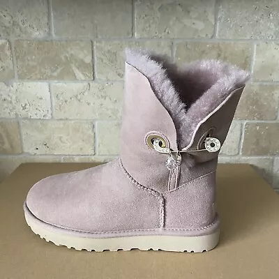 UGG Swarovski Crystal Bling Pin Dusk Suede Short Boots Size 7 Women’s • $84.99