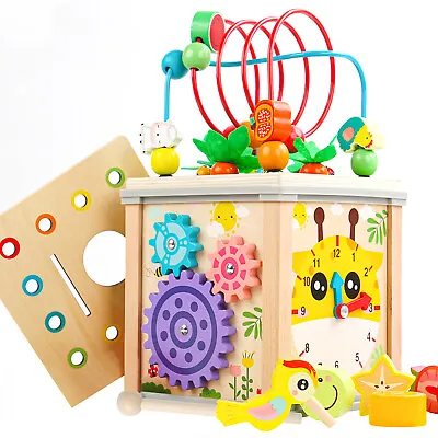 Toddlers Montessori Wooden Educational Toys Busy Treasure Chest For Kids Gifts • $21.99