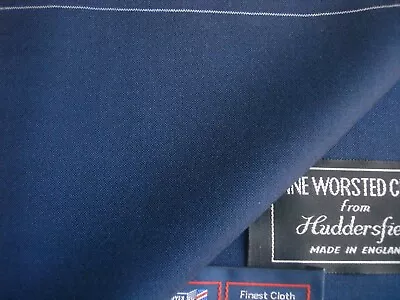 100% MERINO WOOL SUITING FABRIC In “Polynesian Blue” = MADE IN ENGLAND = 1.0 M. • $20