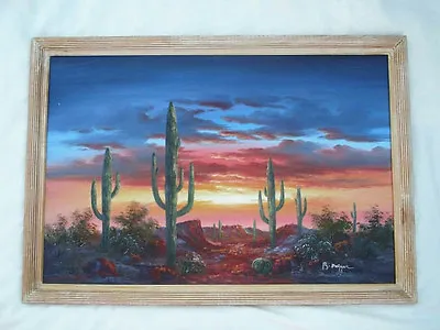Large Bernard B Duggan Southwest Landscape Oil Painting Signed Scratches C Pics • $3599.99