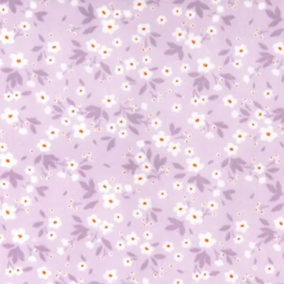 100% Cotton Quality Craft Fabric By The Metre Fat Quarter Floral Ditsy Lilac • £7.55