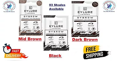 Eyelure Eyebrow Dye Kit Professional Activator Eyebrow Tint Dark Glossy Brown • £8.99