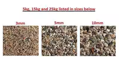 £12.49 • Buy Aquarium Gravel 5kg 10kg 25kg Fine 3mm Medium 5mm Large 10m Fish Tank Substrate 