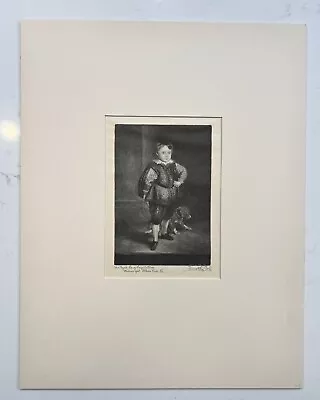 Fine Old 1929 Timothy Cole Signed Engraving Of Luigi Cattaneo After Van Dyck • $235