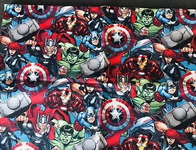 MARVEL Avengers Fabric Big Piece 28”x44”Cotton Captain America Great Colors!! • $9.99