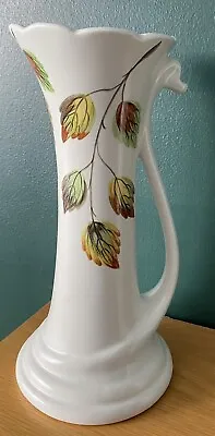 Vintage E. RADFORD England Hand Painted Pottery Vase/Pitcher With Autumn Leaves • £18