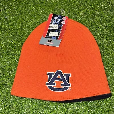 Auburn Tigers NCAA Knit Beanie Stocking Hat Cap Headwear By The Game Navy Orange • $15