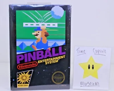 Pinball New Nintendo NES Mario Factory Sealed H-Seam NIB Black Box Circle Seal • $1599.99