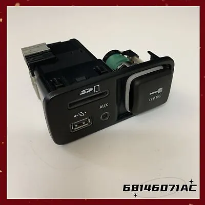 1 Pc 12V DC Media Center Console AUX USB SD For 2014-18 Jeep Cherokee 68146071AC • $61.99