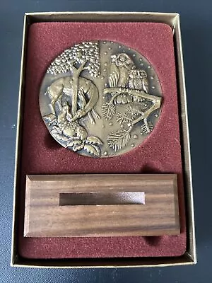 1991 Medallic Art Company Bronze Calendar - Forest Animals • $24.99