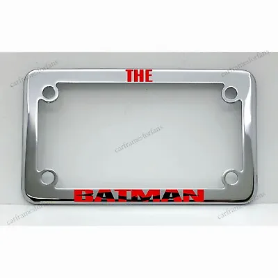 THE BATMAN Motorcycle License Plate Frame Custom Made - Chrome Plated Metal • $29.99