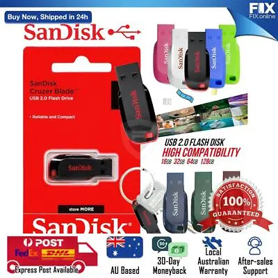 SanDisk USB 2.0 Flash Drive Micro SD 16GB 32GB 64GB Memory Card Stick • $8.54