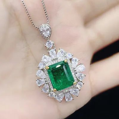 Hotsale Xmas Jewelry Gifts Neon Green Tourmaline Gems Women Necklace Pendants • $7.99