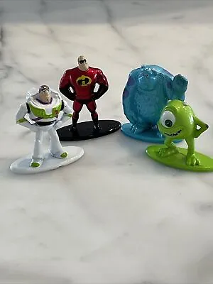 4 DISNEY Pixar Nano Metalfigs Diecast Sulley Buzz Mr. Incredible & Mike • $7
