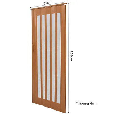 Internal Folding Door PVC Sliding Panel Accordion Concertina Room Divider 6/10mm • £65.95