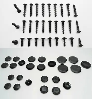 30 Black Interior Screws & 25 Sheet Metal Plugs For Plymouth Cuda Colt Champ Etc • $16.95
