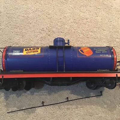 Bachmann G Scale (O Gauge) Dads Root Beer Tank Car DRBX 4206 Blue • £45