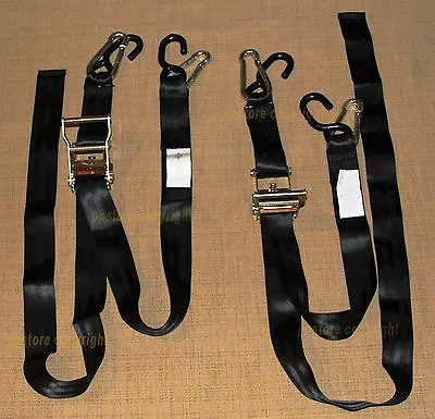 FOUR (4x) HEAVY DUTY Motorcycle Ratchet Tie Down Straps 2 X6' Harley • $69.99