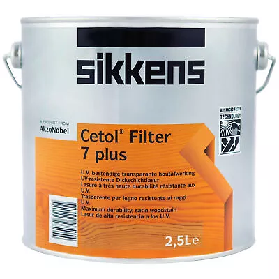 Sikkens Cetol Filter 7 Plus - 1L 2.5L & 5L - Solvent Borne Durable Wood Stain • £115.99