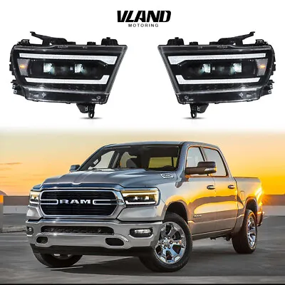 Clear VLAND For 2019-2024 Dodge Ram 1500 Full LED Headlights W/Startup Animation • $499.99