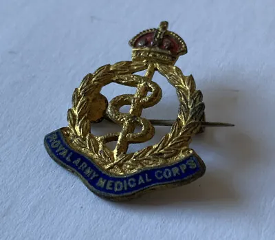 Vintage Military Badge Pin Brooch - WW1 ? WW2 ? Royal Army Medical Corp Enamel • £35