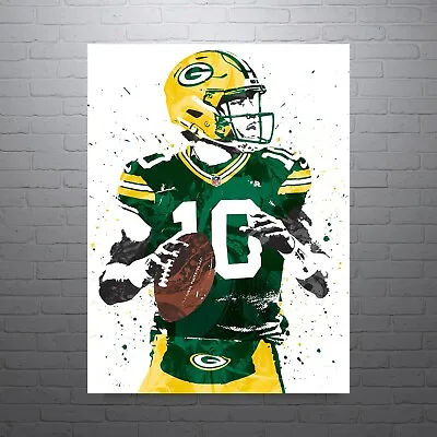 Jordan Love Green Bay Packers Sports Print Man Cave-FREE US SHIPPING • $55.11