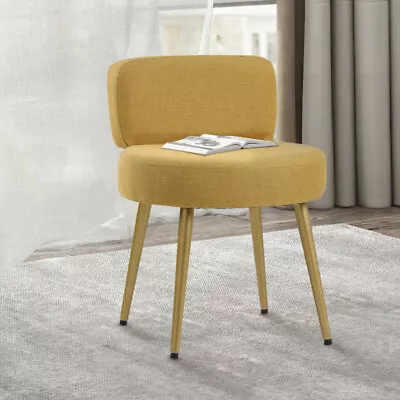 Linen Bedroom Chair Dressing Table Stool Vanity Makeup Piano Seat Guest Rest NEW • £35.95