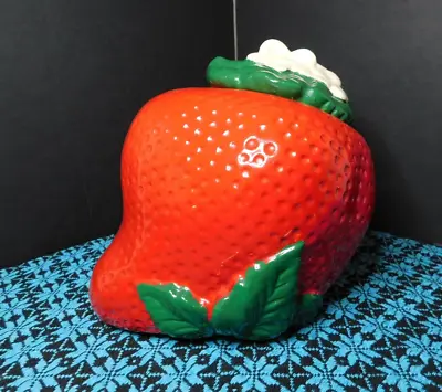 Vintage American Bisque Strawberry Cookie Jar SEARS USA POTTERY • $25
