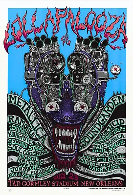 MINT/SIGNED/DOODLED Metallica Ramones 1996 EMEK LOLLAPALOOZA Poster • $299.99