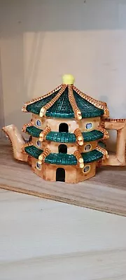  Rare 1983 House Of Katayama  Buddhist Temple Shaped Mini Tea Pot • $29.99