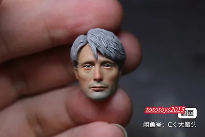 1:6 1:12 1:18 Mads Mikkelsen Head Sculpt Model For Male Action Figure Body Toy • $26.35