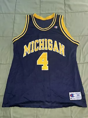 Champion Michigan Basketball Jersey Size 48 Webber • $32