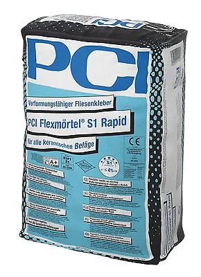 PCI Flexible Mortar S1 Rapid 20 KG Flexible Adhesive Tile Adhesive On • £76.44