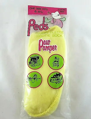 Vtg 1960s Peds Fluffy Fleece Bootie Socks Original Sealed Package Made In USA • $12.50