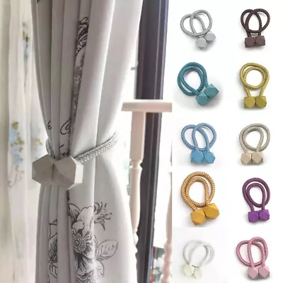 Tie-Backs Multifaceted Ball Strap Curtains Buckles Holder Magnetic Window Tools • £3.98