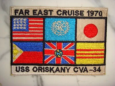 Us Navy Far East Cruise 1970 Uss Oriskany Cva 34 Vietnam War Patch • $11.95