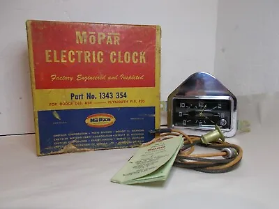 NOS MoPar 1950 50 Dodge Plymouth Clock.. Beautiful...  Works Perfectly 1343354 • $394.95