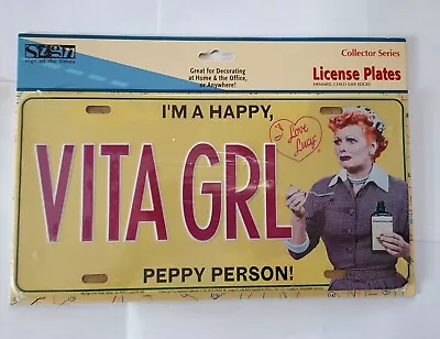 I Love Lucy I Am A Happy Peppy Person License Plate VITA GRL • $15